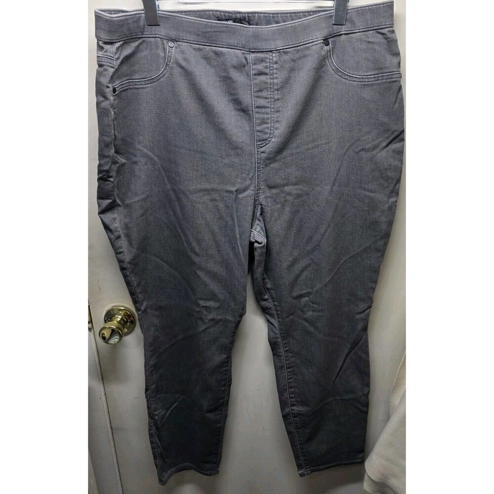 Simply Vera Vera Wang Denim Gray Leggings Size 2X Mid Rise Pull On